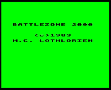 Battlezone 2000 (1983)(M.C. Lothlorien) screen shot title